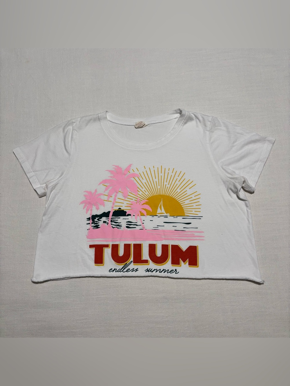 Altar’d State Tulum Cropped Graphic Tee | Size Small